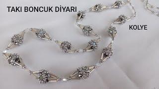 BONCUKTAN KOLAY TOP KOLYE YAPIMI  EASY BALL NECKLACE WITH BEADS DİY