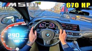 670HP BMW X6 M50i POV on Autobahn  FASTER than an URUS?