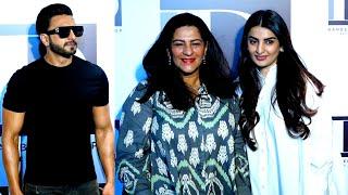 Ranveer Singh With His Mom Anju Bhavnani and Sister Ritika At Barber Shop Launch