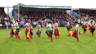 Chinese Students Red Boots dance display during the 2019 City of Perth Salute in Scotland