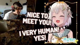 xQcs community greets NIJISANJI Ohayama after he is caught watching her wholesome