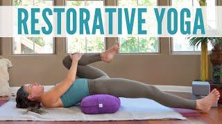 Restorative Yin Yoga With A Bolster 53 Minute Class To Relax & Release