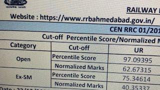 RRB Ahmedabad का Group D Result आ गया  UR Cutoff - 62.67  #neerajsir