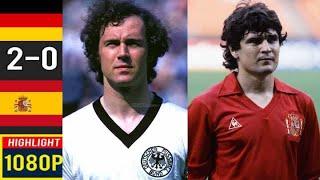 Germany 2 x 0 Spain Franz Beckenbauer Camacho ●1976 UEFA Euro Extended Goals & Highlights