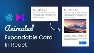 Creating Animated Expandable Card Using Framer Motion and React JS