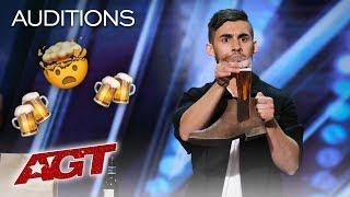 Dom Chambers Chugs A Beer With Intoxicating Magic - Americas Got Talent 2019