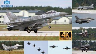 Lockheed Martin F-16 Fighting Falcon Polish Air Force and USAF at Łask Air Base EPLK