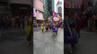 Vibrant Saree Dance In Times Square #shorts