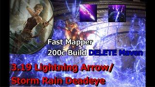 POE 3.19 Lightning ArrowStorm Rain Deadeye League Starter  Easy Maven kill on Day12  日本語解説