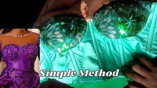 How to cut corset with bra cups and yoke illusion neckline  Part 1