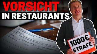 1000€ Strafe für falsche Namensangaben in Restaurants Ist das umsetzbar?