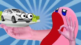 Kirby Eats a Whole Vehicle