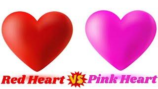 Choose one  Red Heart vs Pink Heart  This or That PICK ONE