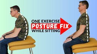 BEST Sitting Exercise for PERFECT Posture Great For Seniors