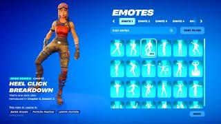 ALL NEW TIKTOK & ICON SERIES EMOTES IN FORTNITE Heel Click Breakdown Entranced Groove Destroyer