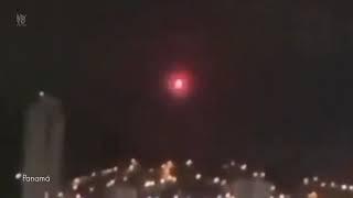 Big Red Orb flying above the city - Panama  SECRET SPACE TUBE 2.0