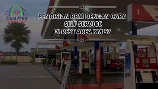 Pengisian BBM dengan cara Self Service di SPBU Rest Area KM 57