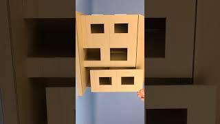 DIY cardboard house mansion for dolls #shorts