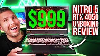 Acer Nitro 5 Unboxing Review $999 RTX 4050 Laptop 10+ Games Benchmarks Display Test and More