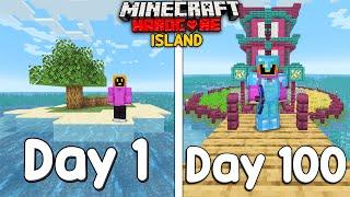 I Survived 100 Days On A Deserted Island In Minecraft Hardcore...