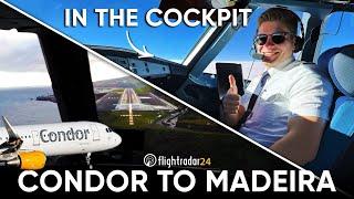 In the cockpit with Condor to Madeira