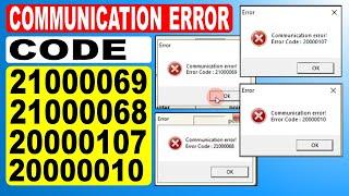 3 WAYS TO FIX COMMUNICATION ERROR code 20000107 21000068 21000069 20000010 while Resetting Epson