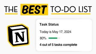 Build a Notion To-do List with Progress Bar & Stats + Template