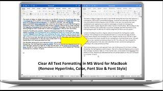 How to Remove All Text Formatting in MS Word in MacBook Remove Text Underline Color Style