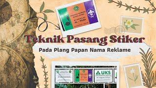 Teknik Pasang Stiker pada Plang Papan Nama Reklame Paling Gampang #plang #reklame #papannama