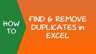 How to FIND and REMOVE Duplicates in Excel
