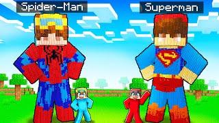 Nico vs Cash SUPERHERO House Battle In Minecraft