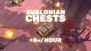 Green Blue and Gold Chests - Roads of Avalon  DuoTrio Silver Farming  Albion Online