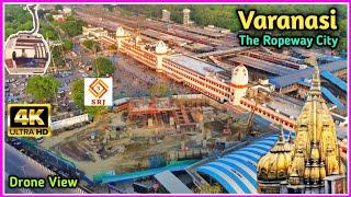 Exclusive Asias First Urban Transport Ropeway Project Development in Varanasi City  Drone SRJ