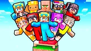 10 FRIENDS On ONE BEDWARS in Minecraft