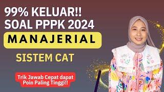 SPESIAL BAHAS SOAL MANAJERIAL PPPK 2024 SEMUA FORMASI #pppk #bocoransoal #manajerial