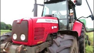 Baling with a Massey Ferguson 6465 and McHale f550