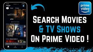 How to Search Movies & Series on Amazon Prime Video 