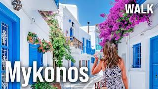 MYKONOS Walking Tour ️ Chora Greece Immersive Video with Captions 4K60fps