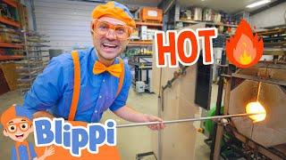 Blippi Visits A Glass Workshop  Educational Videos For Kids