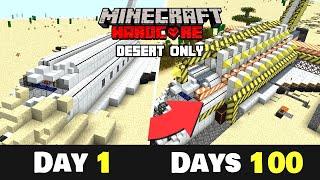 I Survived 100 Days ONLY DESERT with CRASHED AIRCRAFT in Minecraft Hardmode  in Hindi