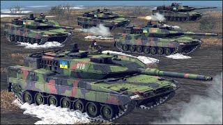 UKRAINE 14 LEOPARD 2A6 vs T-90M 24 - RUSSIAN SPRING ASSAULT