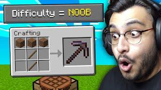 MINECRAFT BUT THERE IS NOOB DIFFICULTY  RAWKNEE