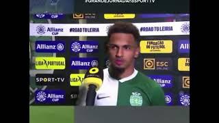 Marcus Edwards protagoniza a entrevista mais curta de sempre  Sporting CP vs Braga