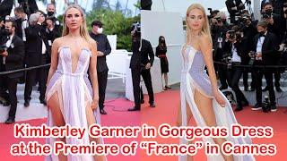 Kimberley Garner in Gorgeous Dress at the Premiere of “France” in Cannes