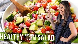 How to Make Easy Cucumber Tomato Salad  The Stay At Home Chef