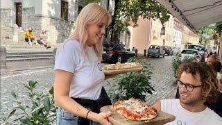She Makes the BEST PIZZA in Ljubljana Slovenia 