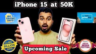 iPhone 15 at 50K Flipkart & Amazon Upcoming iPhone Sale  iPhone offers discounts 2024