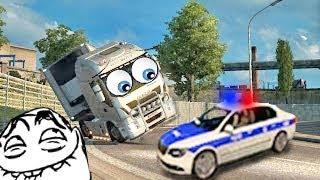 IDIOTS on the road #9 ETS2MP  Funny moments  Crash Compilation
