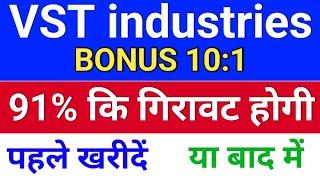 vst industries 91% गिरेगा. vst industries share latest news. vstind share latest news. bonus & split