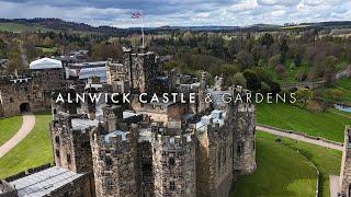 Alnwick Castle and Garden Northumberland UK by Drone DJI Mini Pro 4 4K